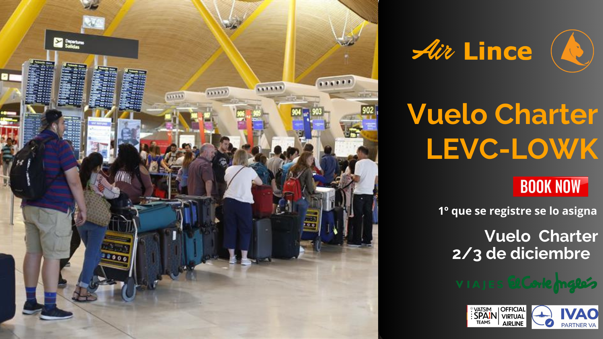 Vuelo Charter LOWK
